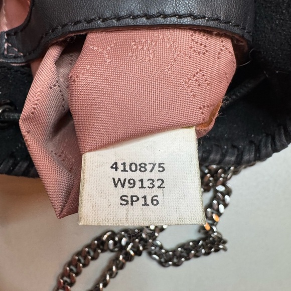 Stella McCartney Vegan Leather Bucket Bag – Black & Silver Sparkle - Picture 9 of 17